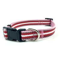 Nobleza nylonový obojok s reflexným prešitím 2 x 35 - 50 cm červený